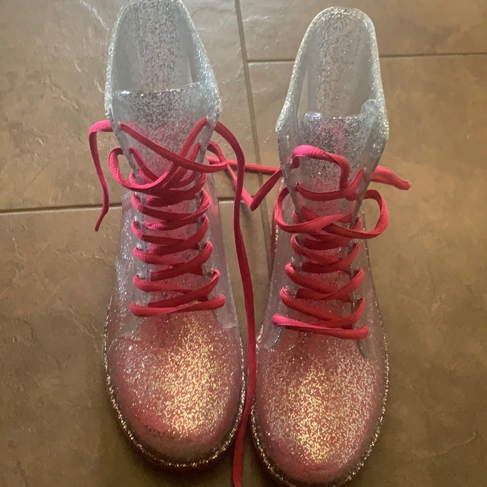 Cute Pink Glitter rainboots
